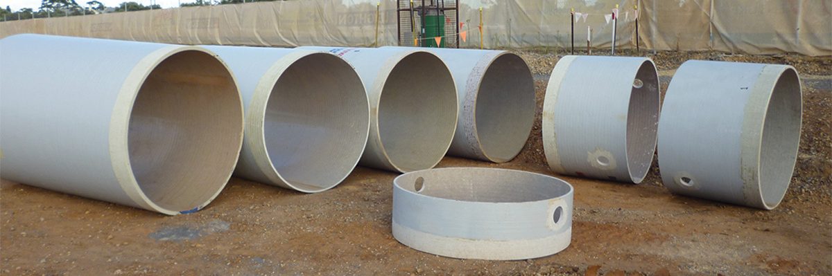 NovaFlo 500 GRP piping on construction site